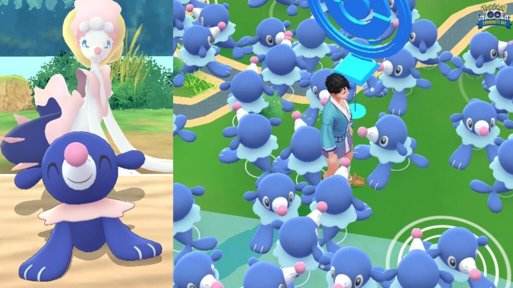 Popplio Comm Day in Pokemon GO! Primarina Unleashes Hydro Cannon!