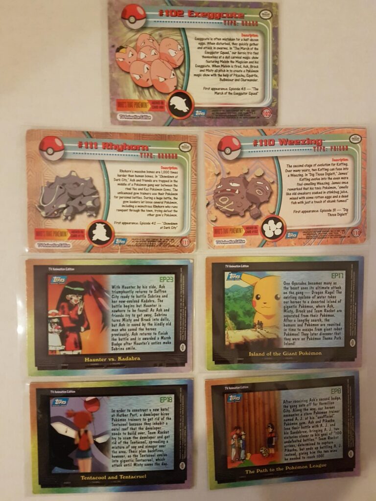 So today I went hunting through the local op shops and 2nd hand stores and found these Pokemon 2000 Topps TV Pokemon Cards in a bin. Unfortunately they are not in the best condition, but are sleeves now. Also some hits from Crown Zenith and Stellar Crown