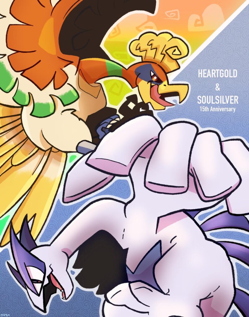[OC] HGSS Anniversary Art! 💛🌊