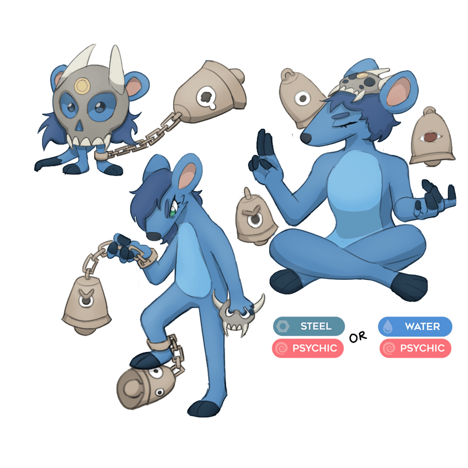 I'm learning how to do Fakemons... These are the ones I did recently based off of peoples OCs on reddit on an art request post. Feedback is appreciated c: