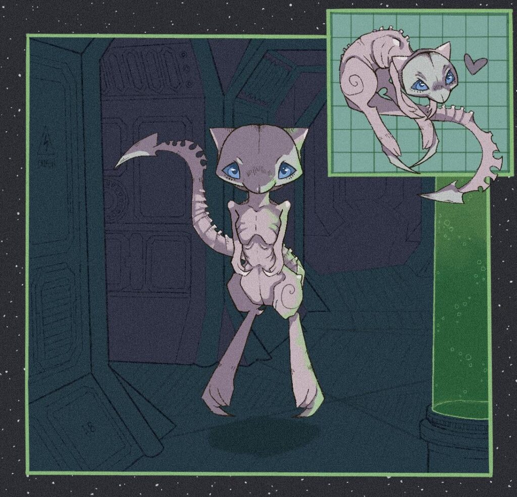 Xeno-mew (art and concept by me)