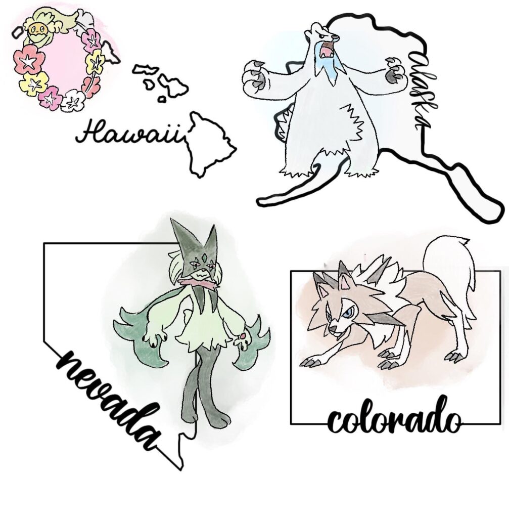 Another batch of US States with Pokémon. Glad you guys like the series