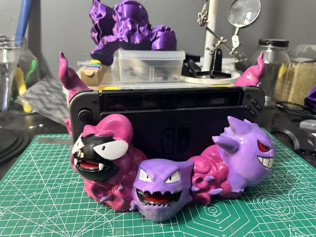 Gastly evolution hand painted switch dock