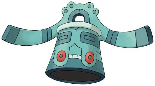 TIL Bronzong looks like a dress/woman because it's inspired by the myth of a bell made from stolen souls of deceived women, one of which haunted the bell and promised wealth to the one who breaks it