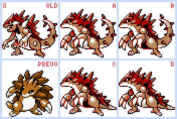 Sandtsar (Ground/Fighting Sandslash Evolution). Which design is best? (redesigned based on past CC)
