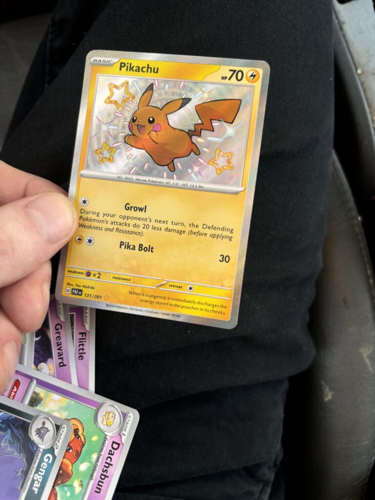 Just pulled it sitting in the car!