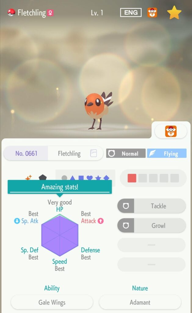 Literally like 2 IV points away from being the perfect Fletchling 😭