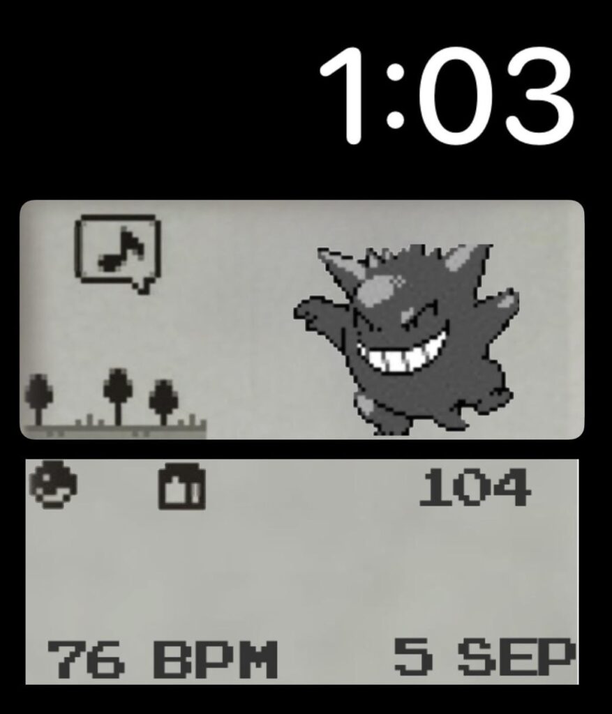 I made some Pokéwalker faces for the Apple Watch with step counter and bpm complications! Total of 20 Pokémon faces to choose from in the download link, enjoy!