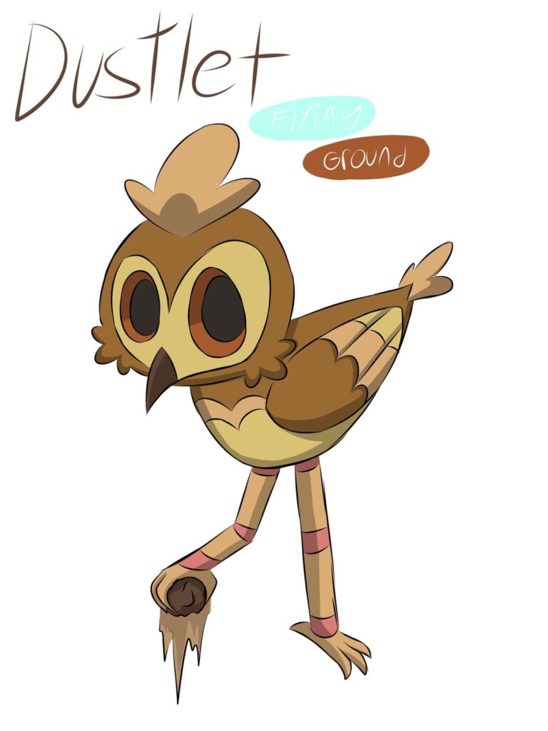 I thought that a flying/ground type pokemon based on burrowing owls would be cool