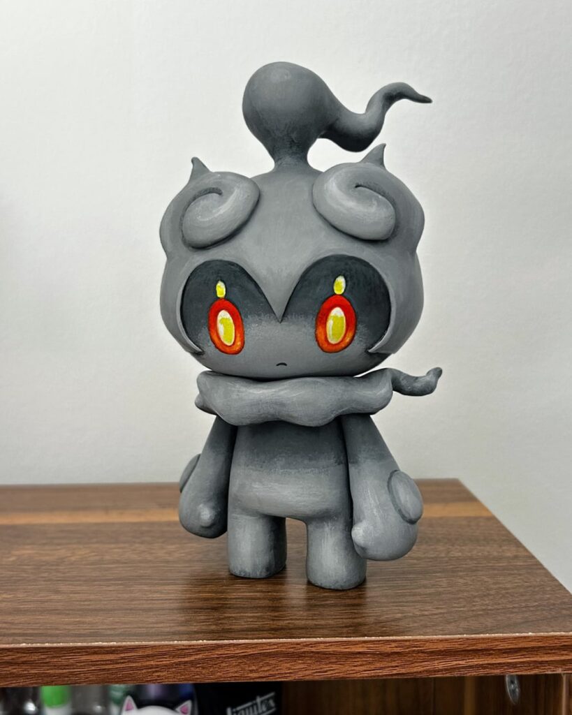 Marshadow is criminally underrepresented in merch so I decided to sculpt my own! w/ progress pics