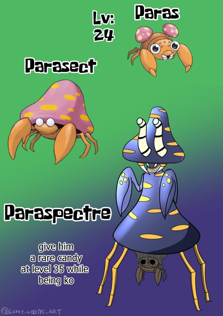 fake evolution for parasect (oc)