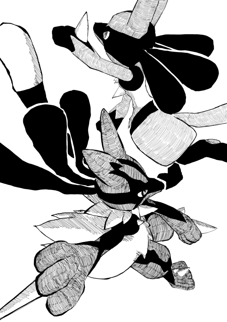 [OC] I drew Lucario for a school project