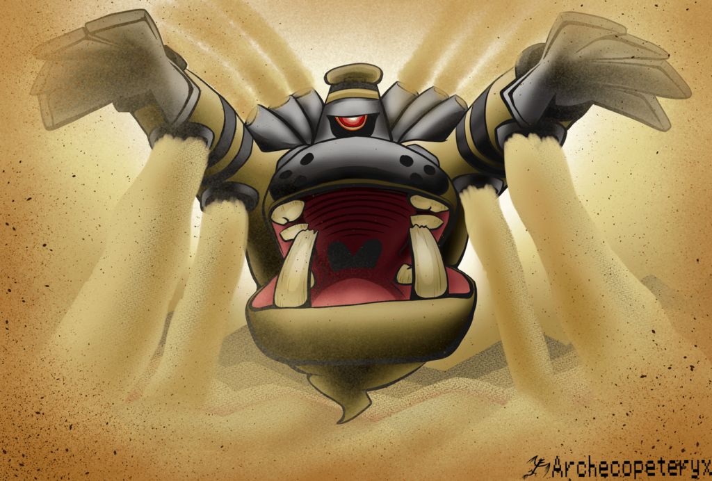 [OC] Dusknoir x Hippowdon fusion! Honestly terrified by the thought of it