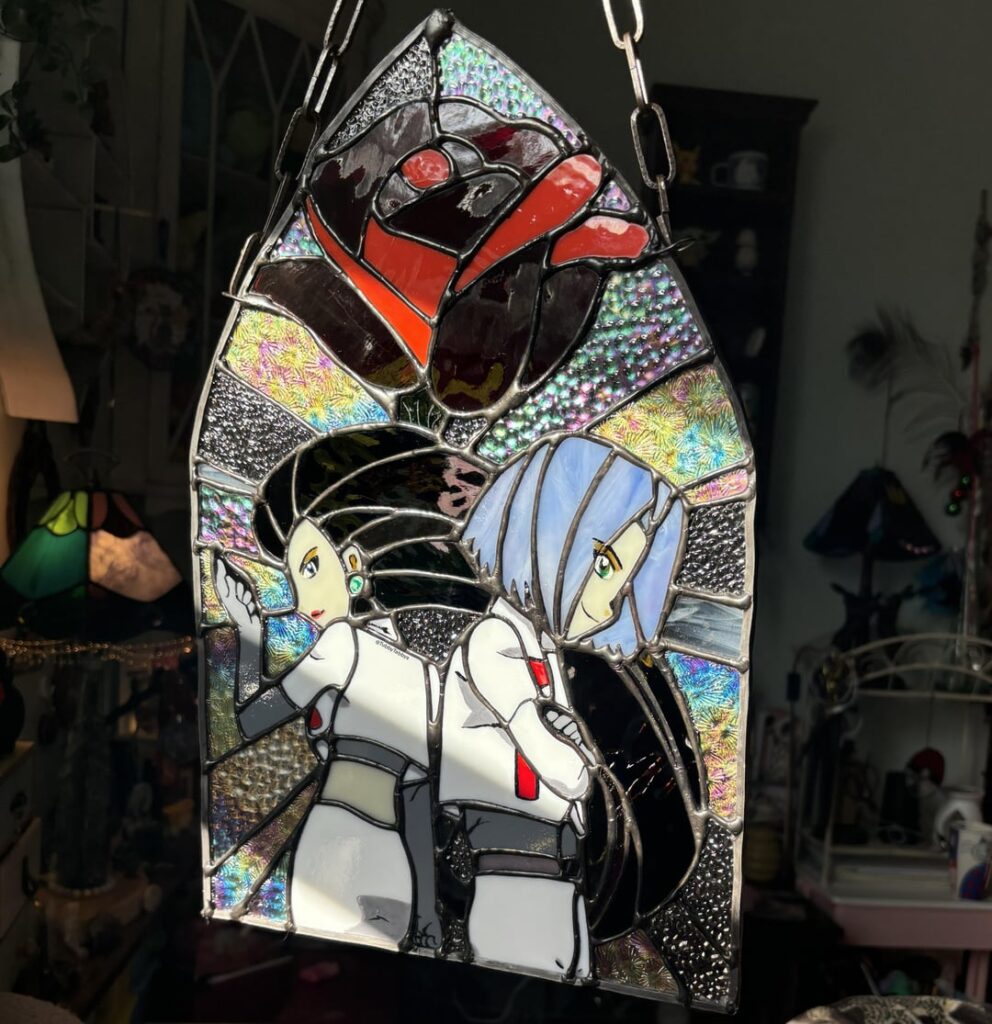 I made Jessie & James with stained glass!