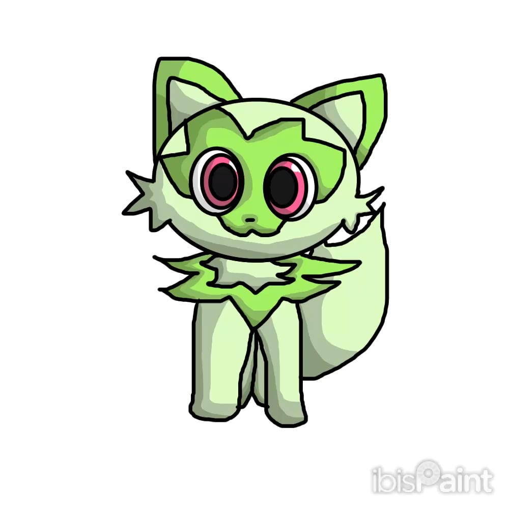 I painted a Sprigatito!