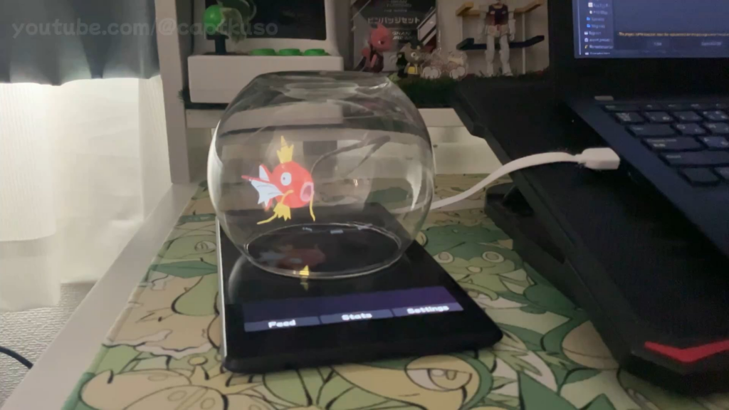 I made a pet Magikarp hologram for my desk