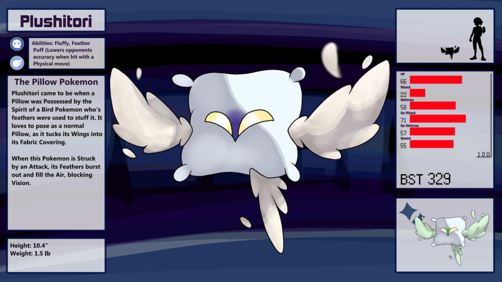 First time using my new Fakemon Template, with my Pillow Fakemon!
