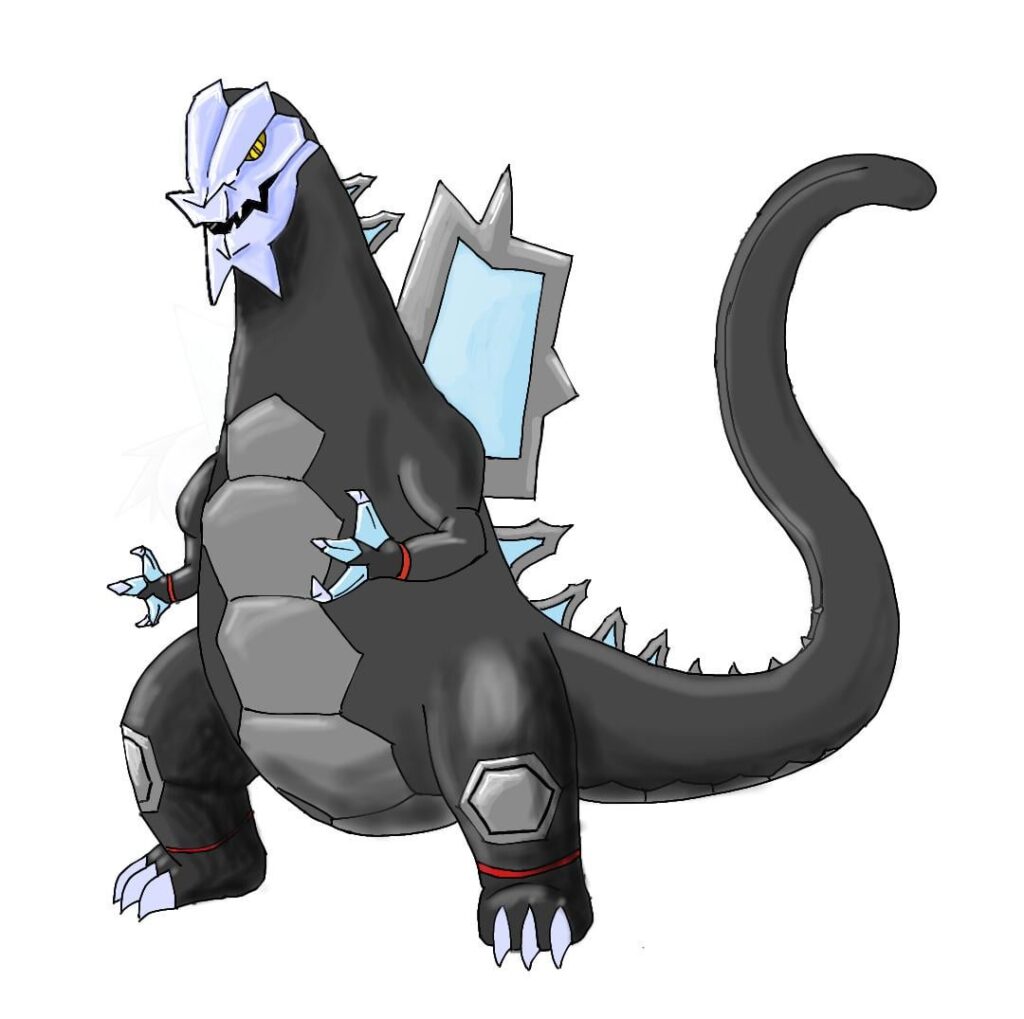 After negative reception on the last post, here is attempt no. 2 at creating a shin-godzilla baxcalibur design: