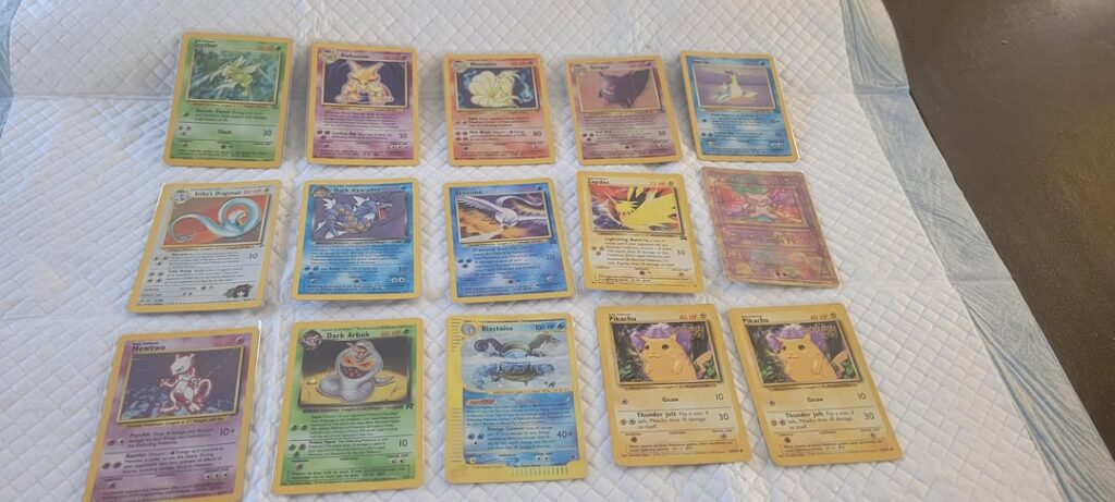 My son is getting into Pokemon cards. I found my old collection. I'm sure I have more somewhere.