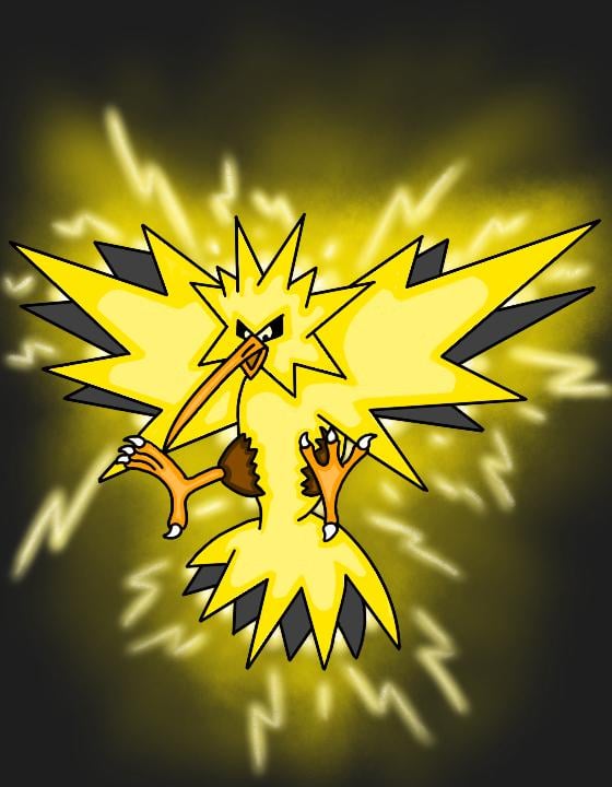 My latest drawing, Zapdos [OC]