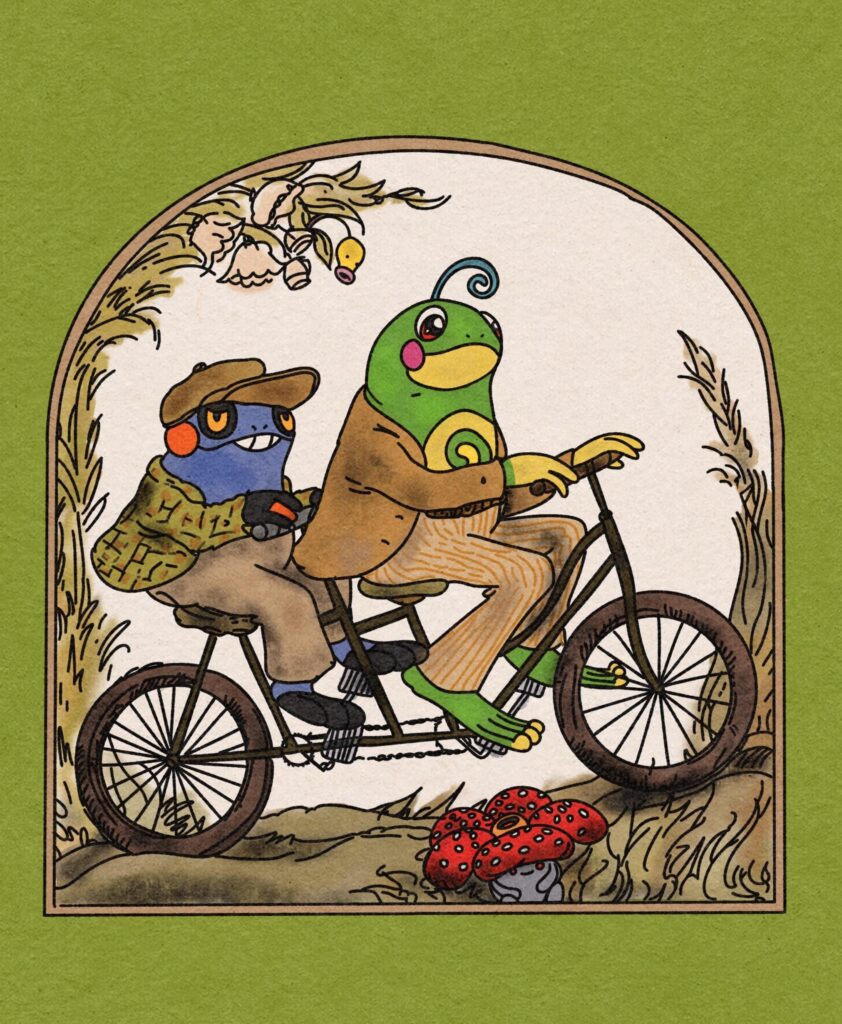 Croagrunk & Politoed are Friends [OC]