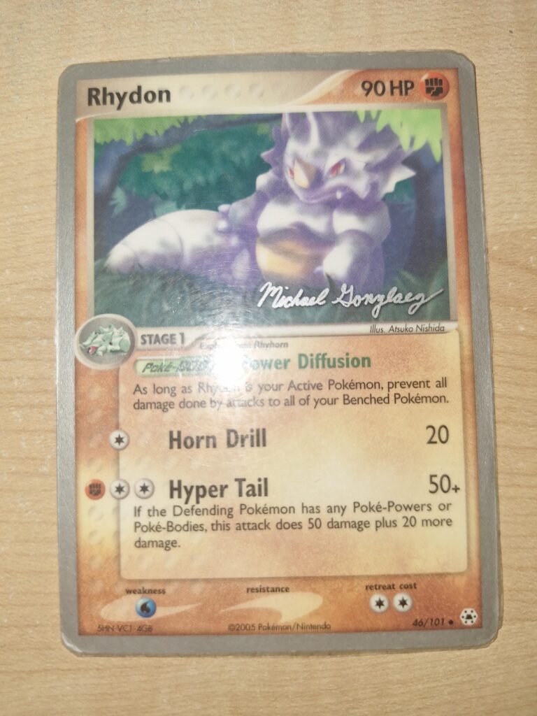 Rhydon 46 EX Hidden Legends with signature, is it rare?