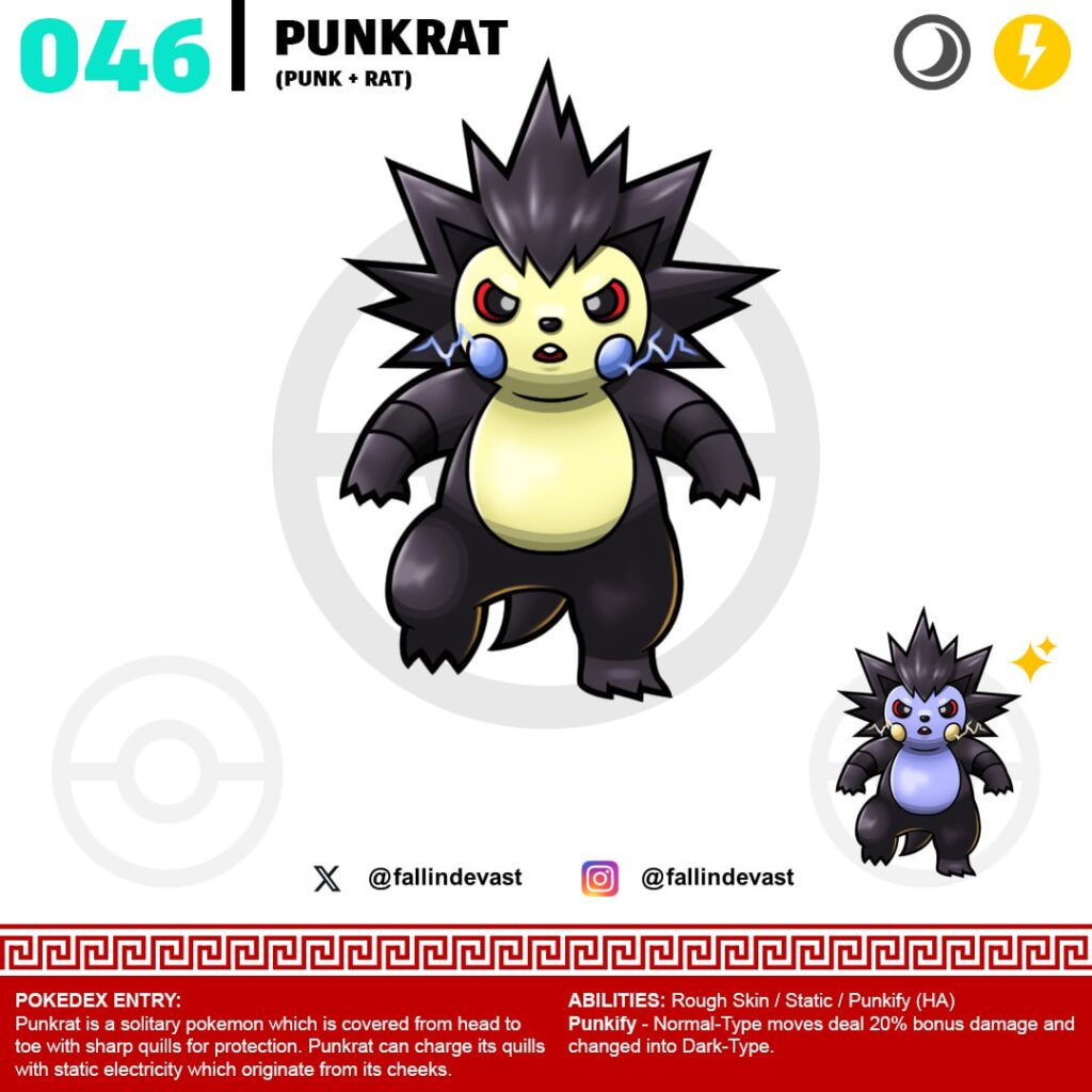 Porcupine Fakemon Line