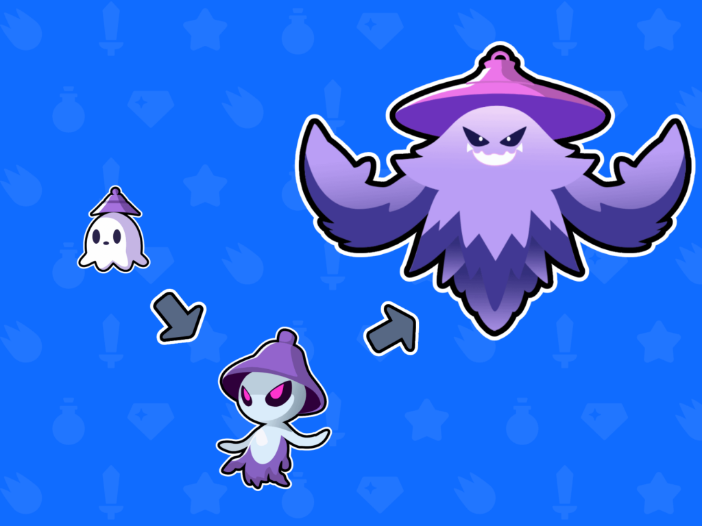 My Ghost-type fakemon line. As always any names suggestions are welcome!