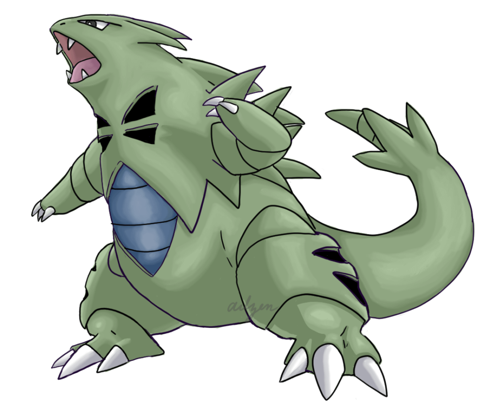 Was feeling very happy and drew Tyranitar