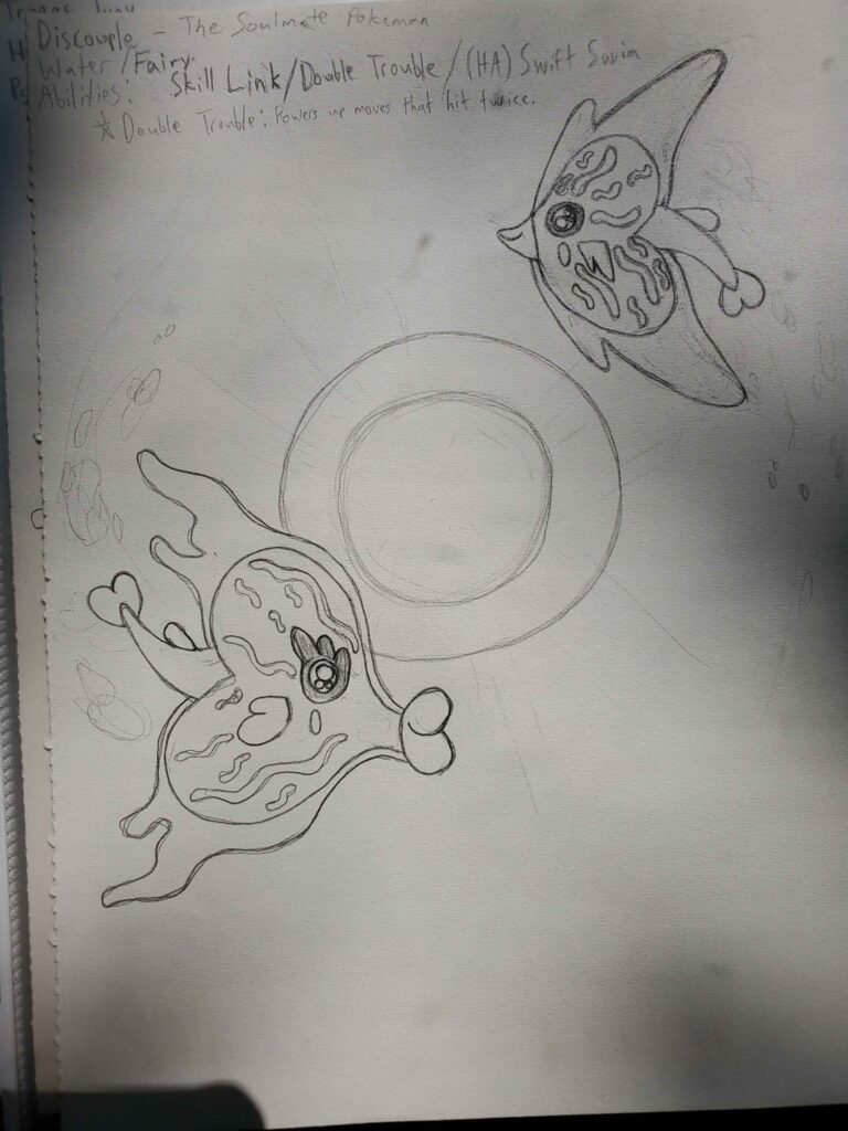 Discouple: the evolution of my regional form of Luvdisc! Details in the comments!