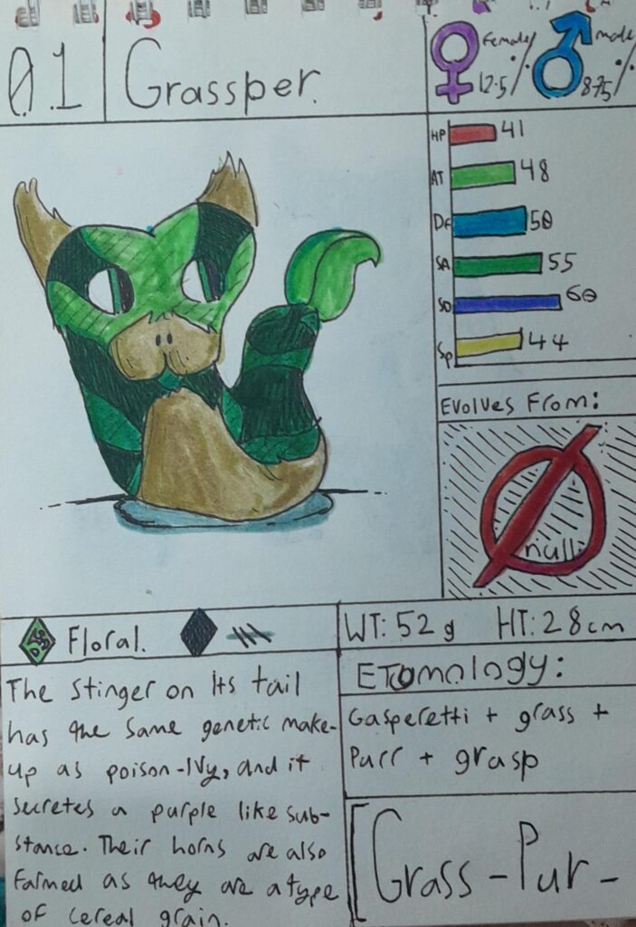 The grass type starter of my Middle East Reigon. (Based on the Arabian horned viper)
