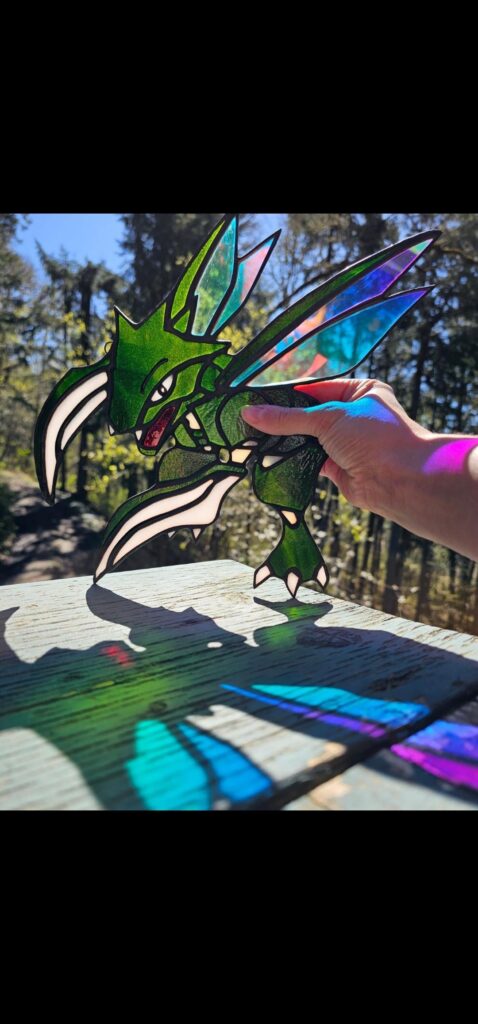 Stained glass scyther I made (OC)