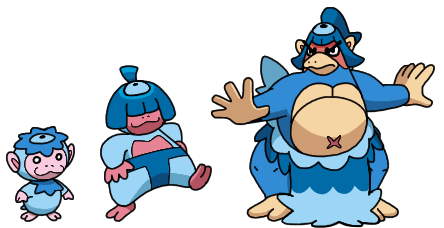 Macaqua line - I need help with names for the evolved forms.
