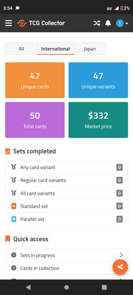 Need help with tcg collector.