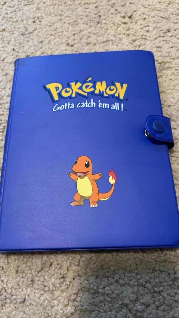 My mom found this binder in a plastic bin in the garage