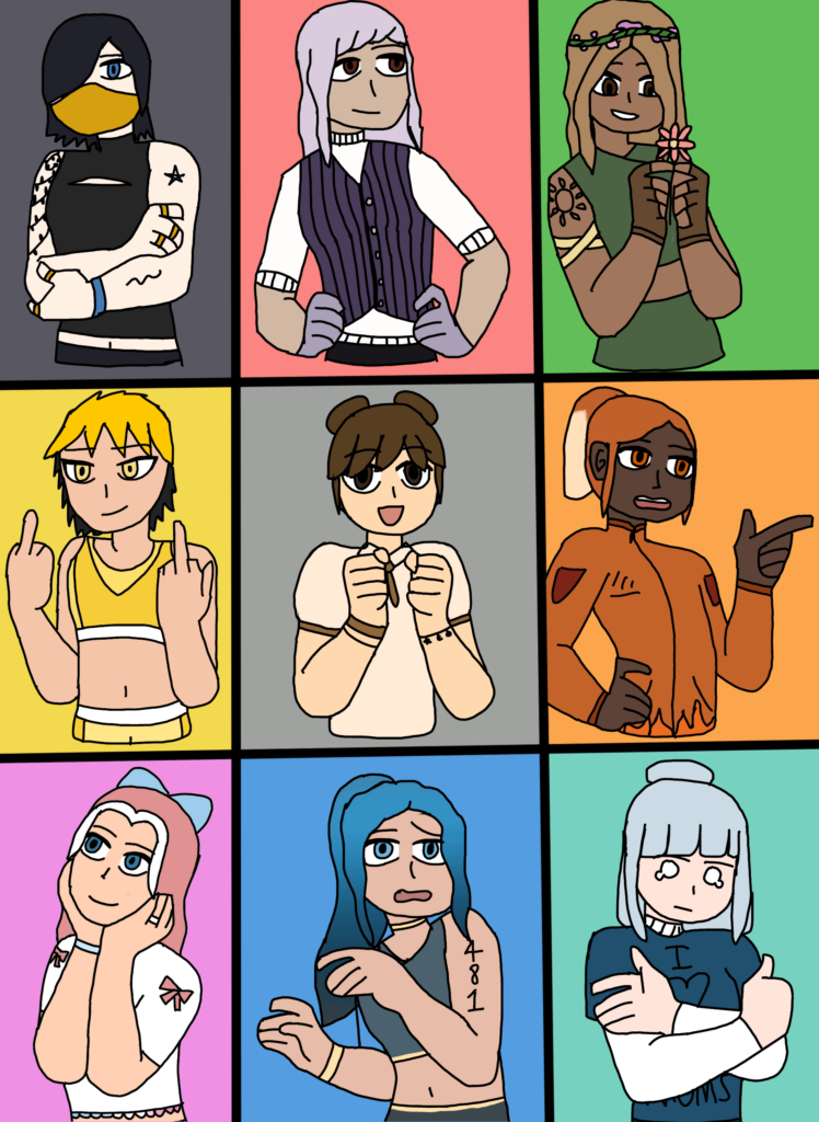 I made the Eeveeloutions (and Eevee) into people!