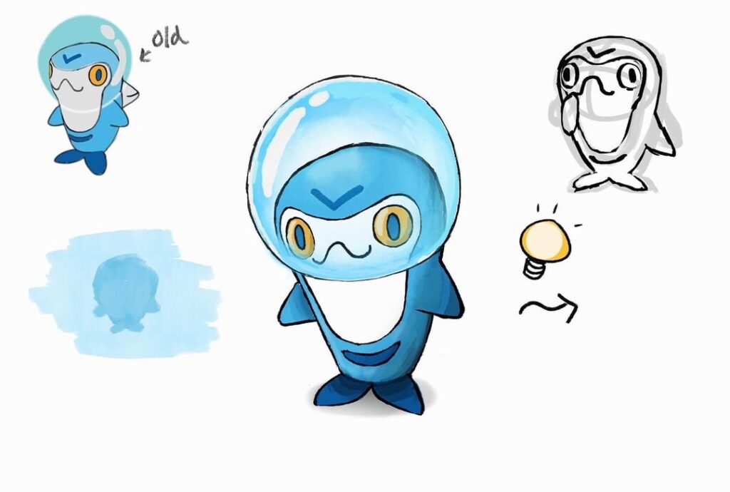Bubbulb, the Bubble Shark Pokemon! (Scroll to the back to see its trainer!)