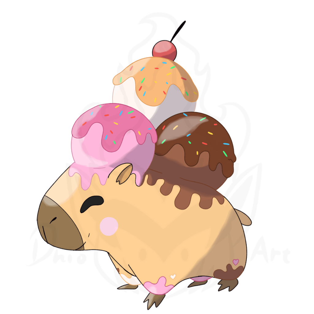 I made an ice cream capybara. I'd like a DEX for her.