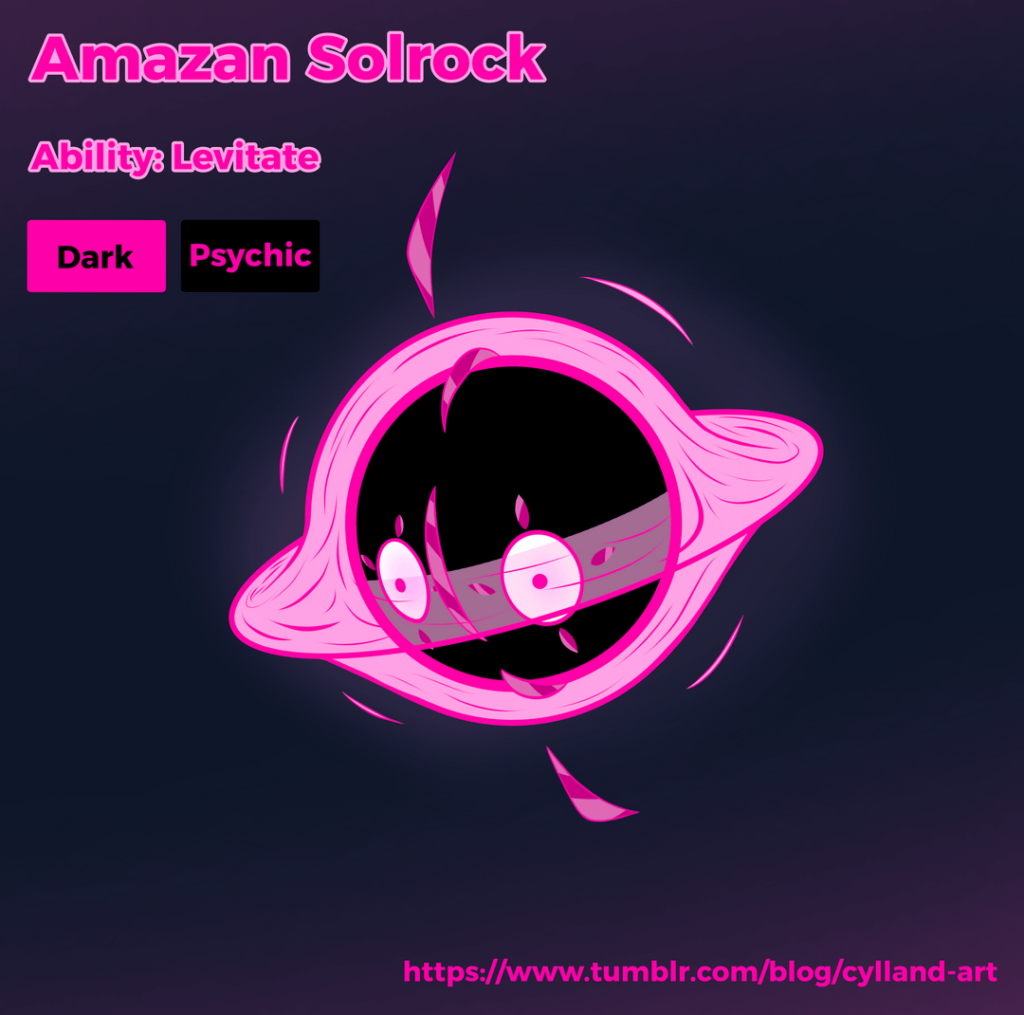 Amazan Minior and Solrock! Round Bois, Art by me