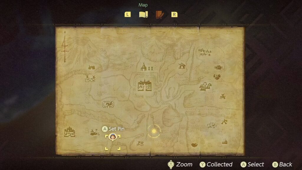 The Legend of Zelda: Echoes of Wisdom - Closer Look at In Game Map