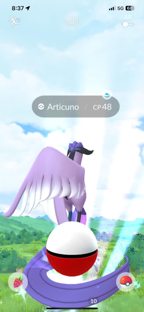 After one poke ball it ran away :(