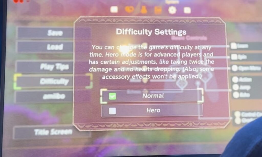 CONFIRMED: Zelda Echoes of Wisdom has both Normal and Hero difficulty settings. On Hero difficulty, you’ll take 2x damage and hearts won’t drop