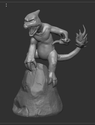 Charmeleon Sculpture for 3D Printing