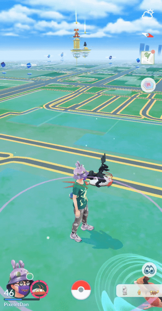 Zekrom goes for a ride on the Wimpod Mobile