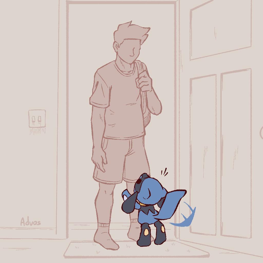 [OC] Riolus can sense when you come back home
