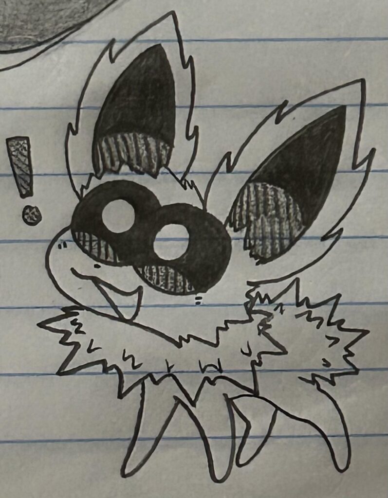 Goofy Eeveelutions fanart, plus Drakeon![OC]