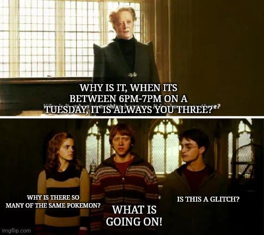 Same time, same place.