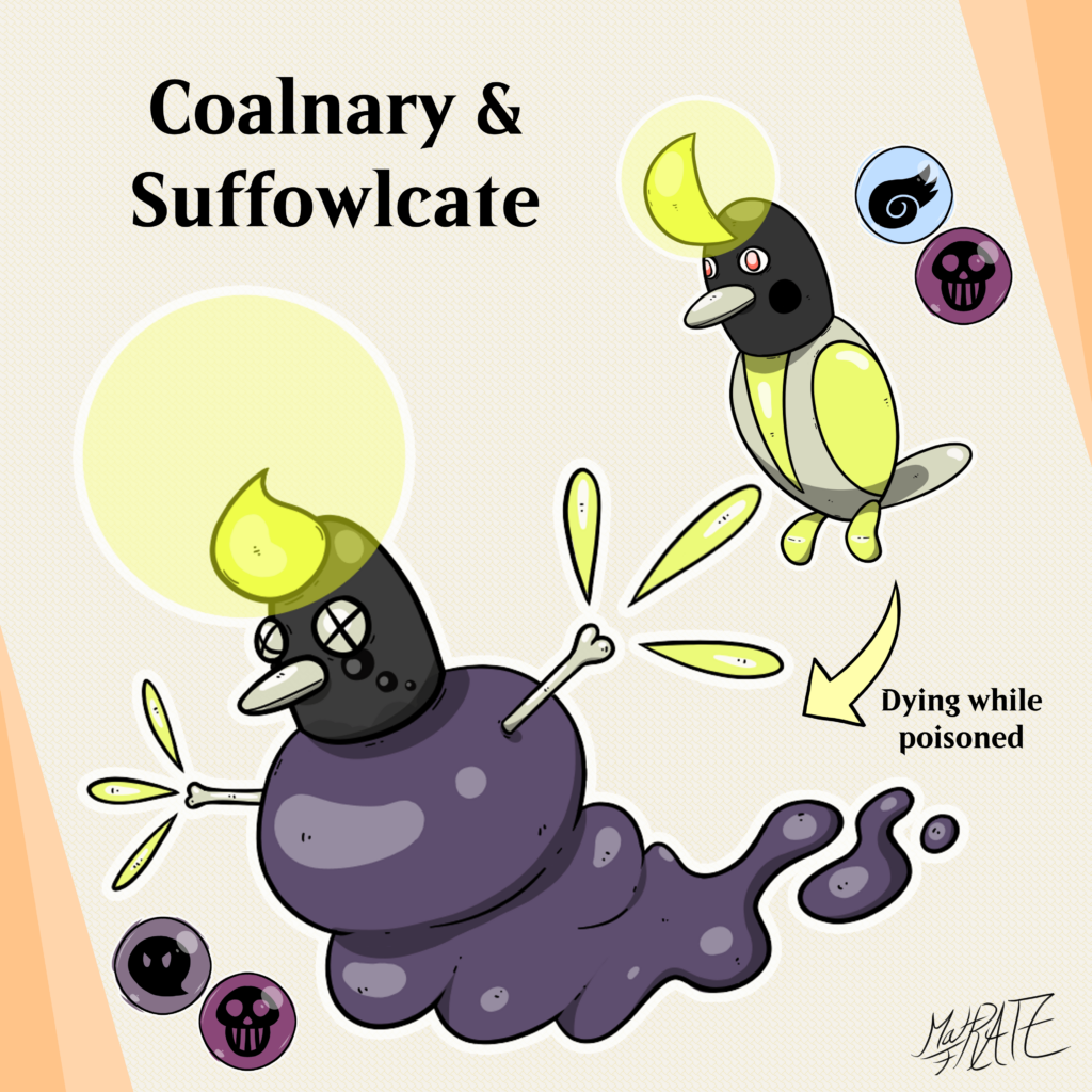 Fakemon based on canaries in coal mines