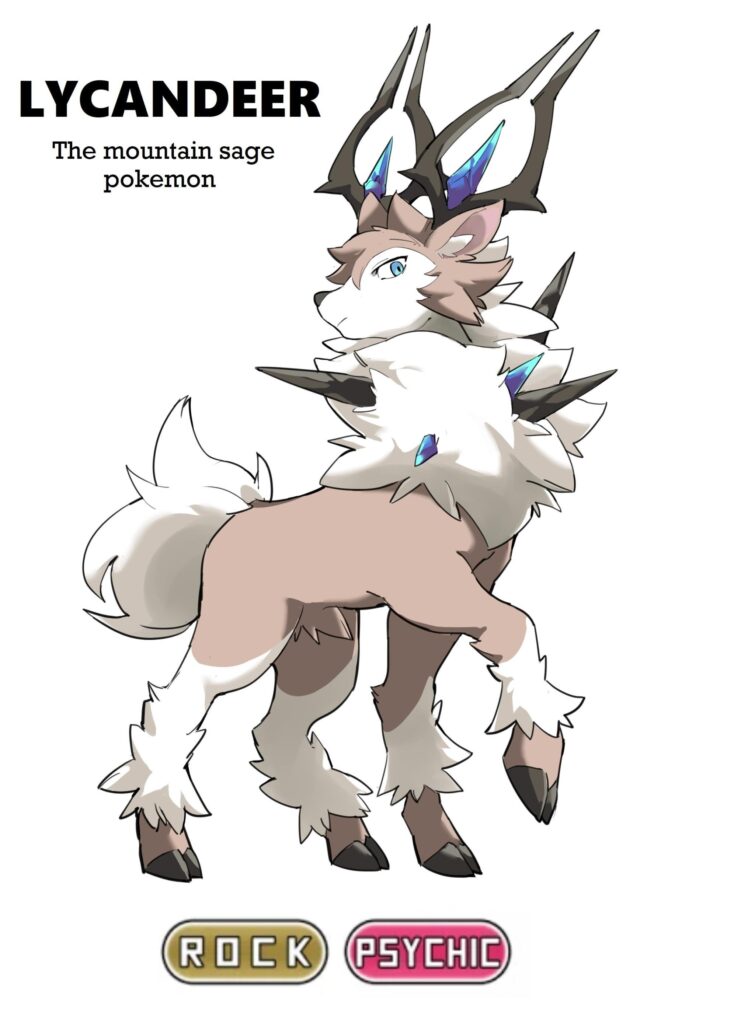 A fusion of Wyrdeer and Lycanrock that I made