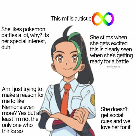 Does anyone else think Nemona has Autism or is this just a me thing? I think this because I have Autism and have a few of her traits, especially when it comes to our special interests.